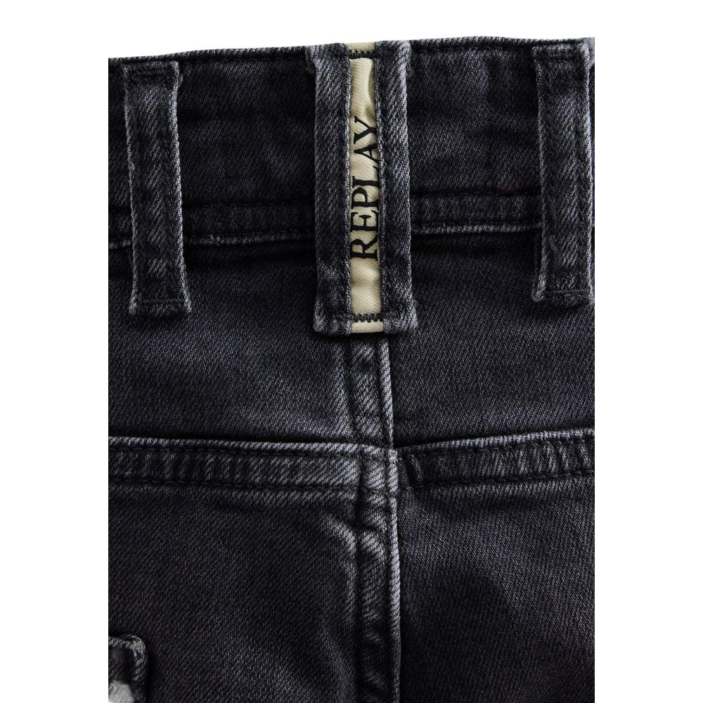 Replay Gray Cotton Bermuda Shorts