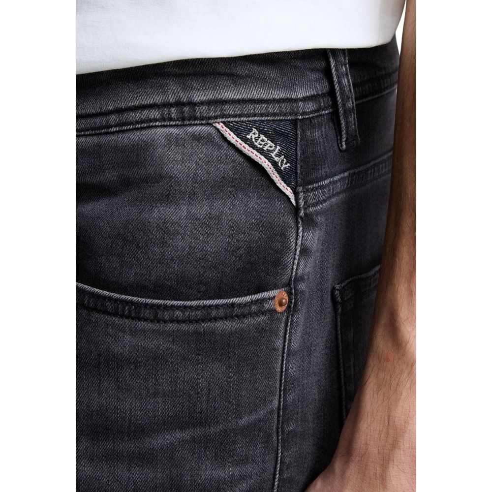 Replay Gray Cotton Bermuda Shorts