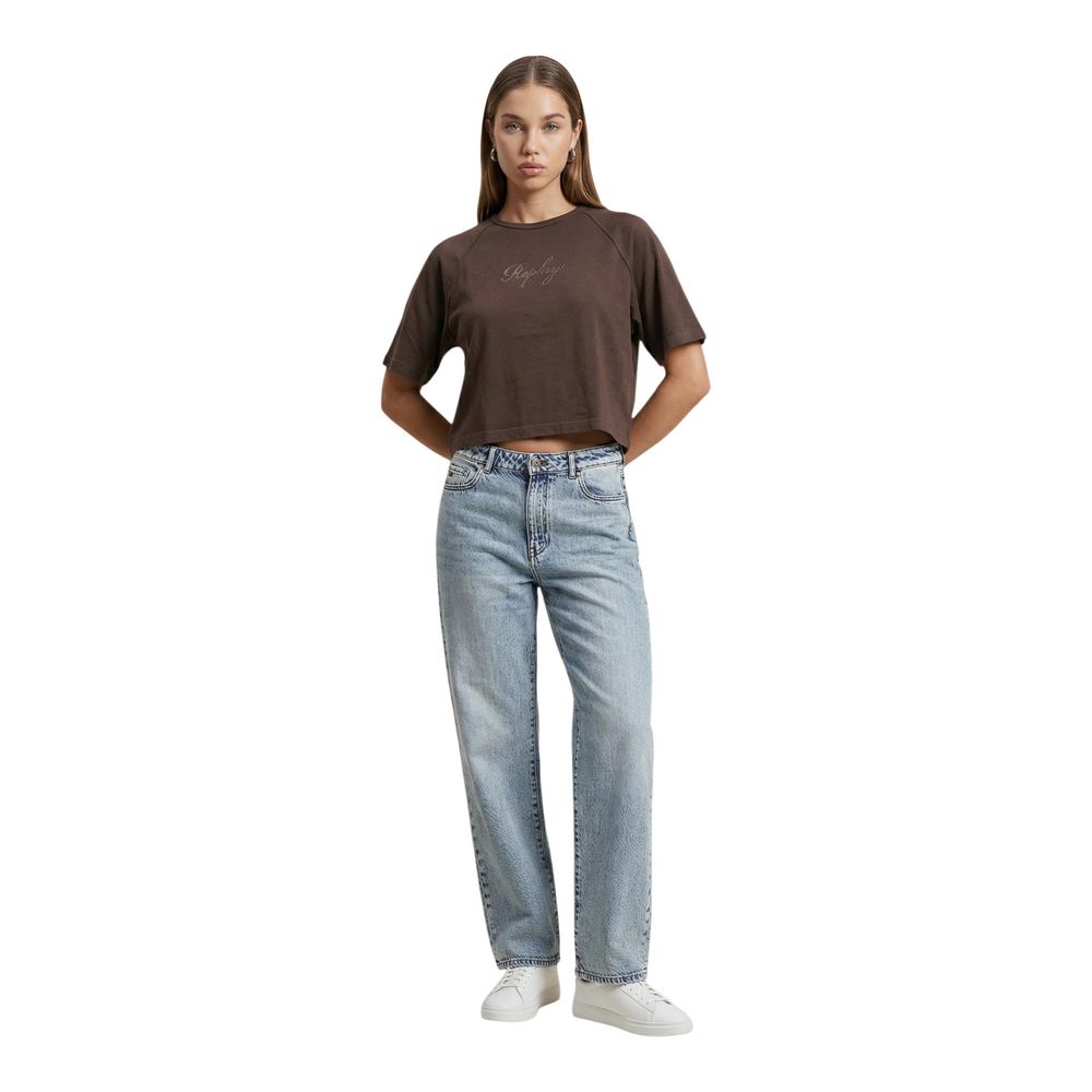 Replay Brown Cotton T-Shirt