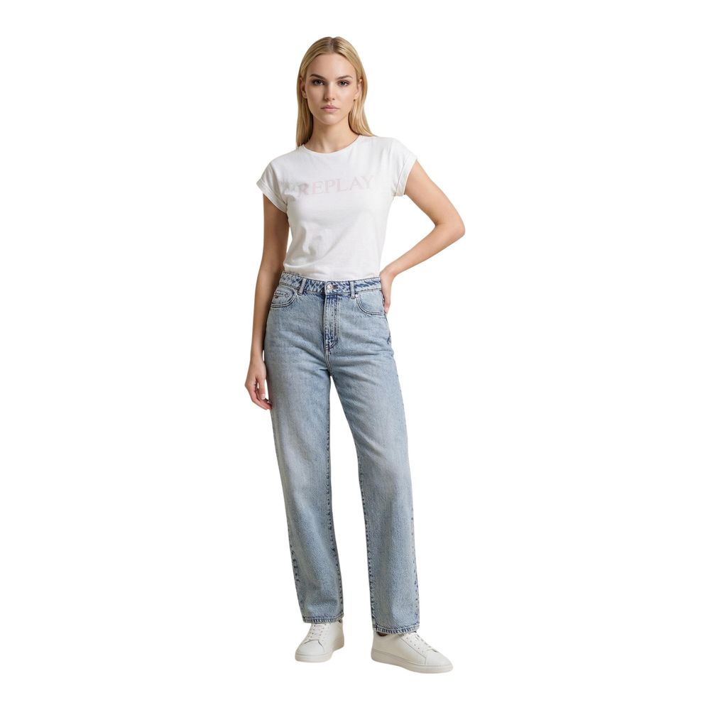 Replay White Cotton T-Shirt