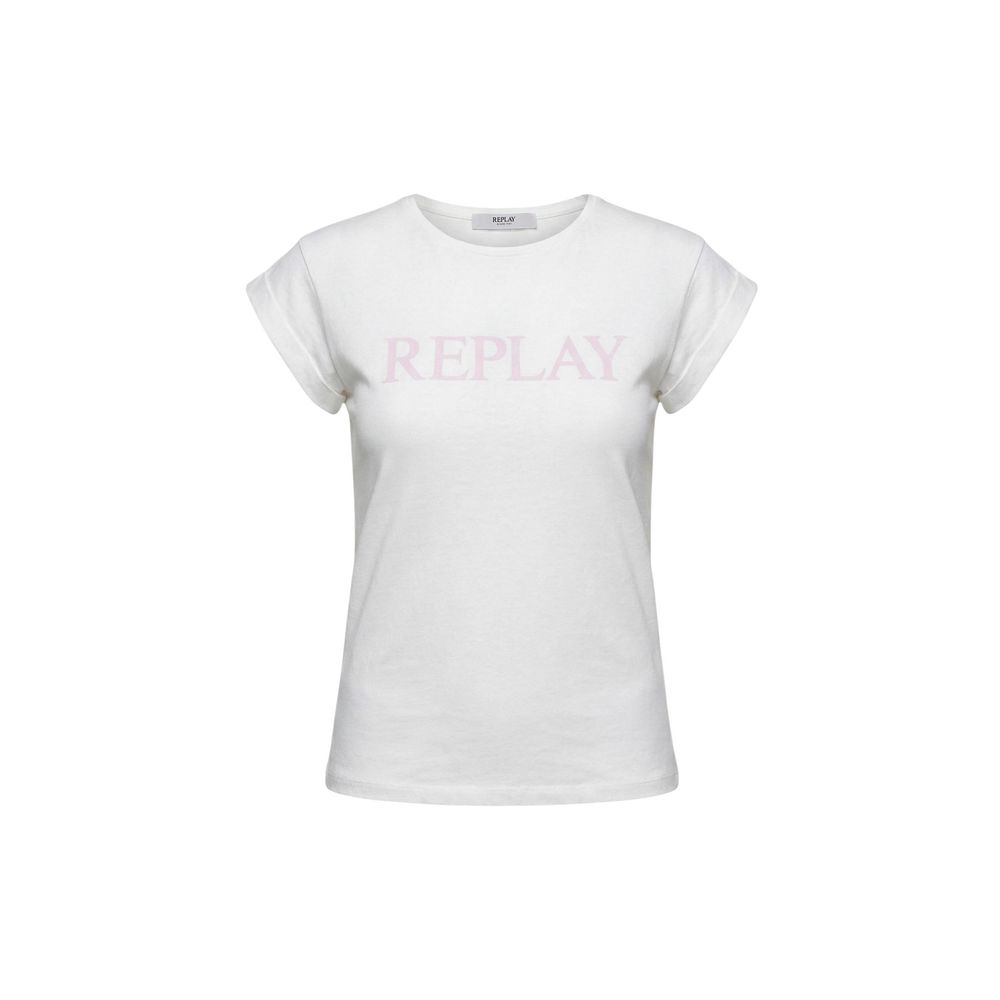 Replay White Cotton T-Shirt
