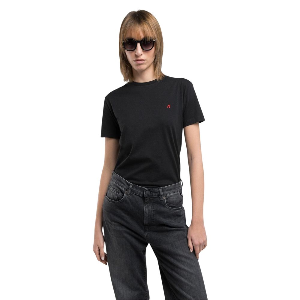 Replay Black Cotton T-Shirt