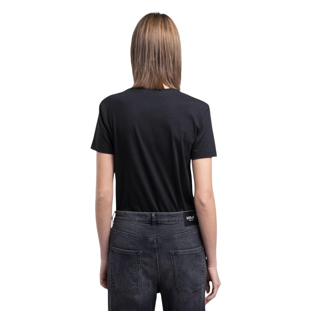 Replay Black Cotton T-Shirt
