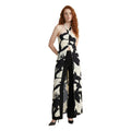 Replay Black And White Viscose Long Dress
