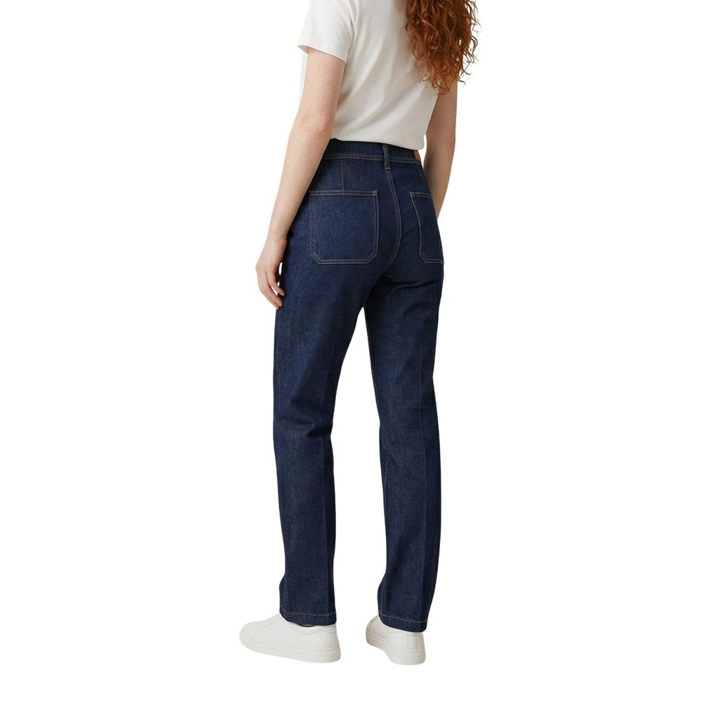 Replay Blue Cotton Mom Jeans