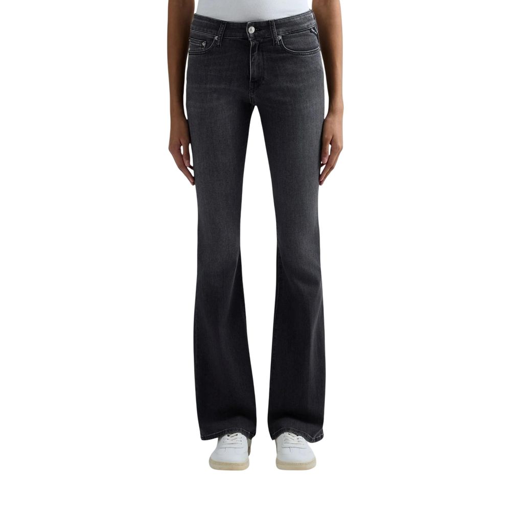 Replay Black Cotton Relaxed Fit Jeans