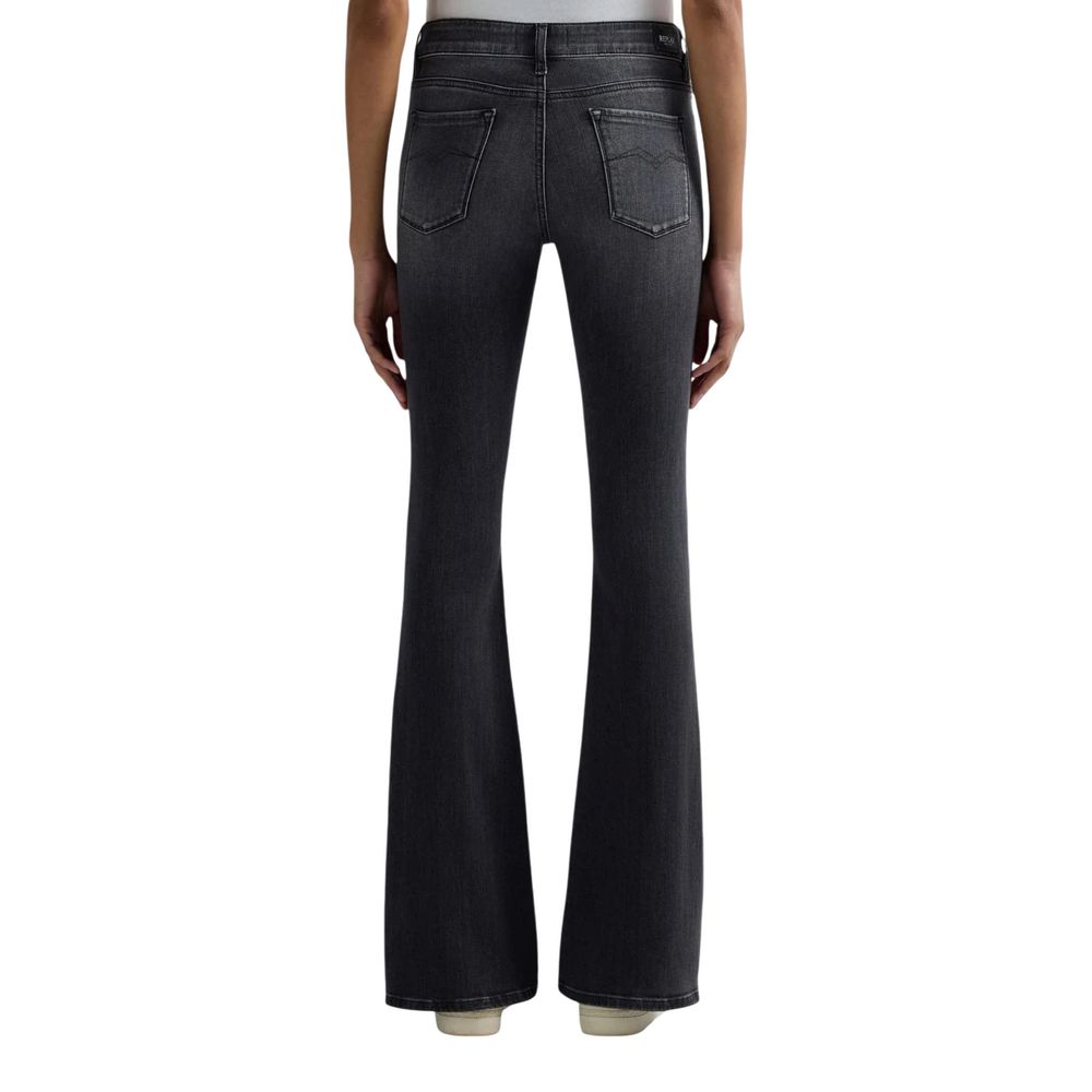 Replay Black Cotton Relaxed Fit Jeans