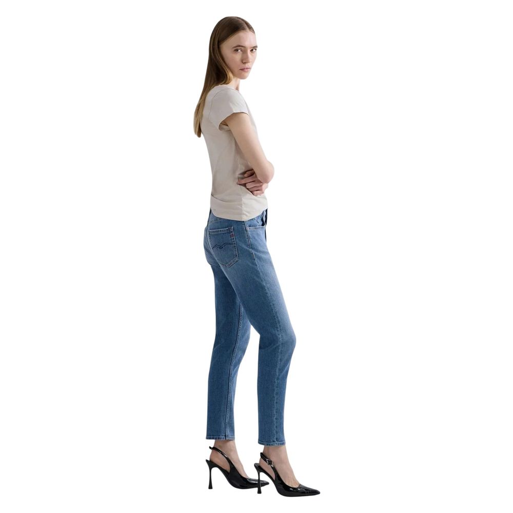 Replay Blue Cotton Skinny Jeans