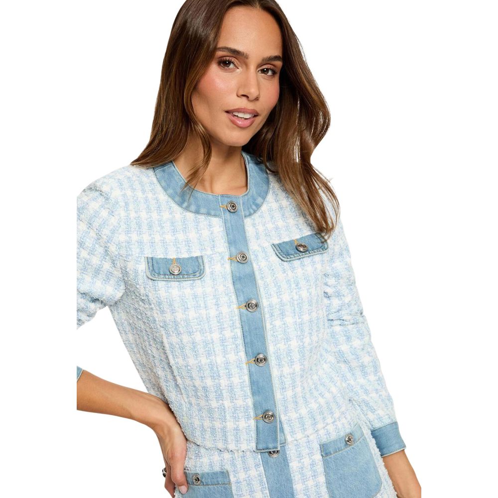 Morgan De Toi Blue Recycled Polyester Blazer