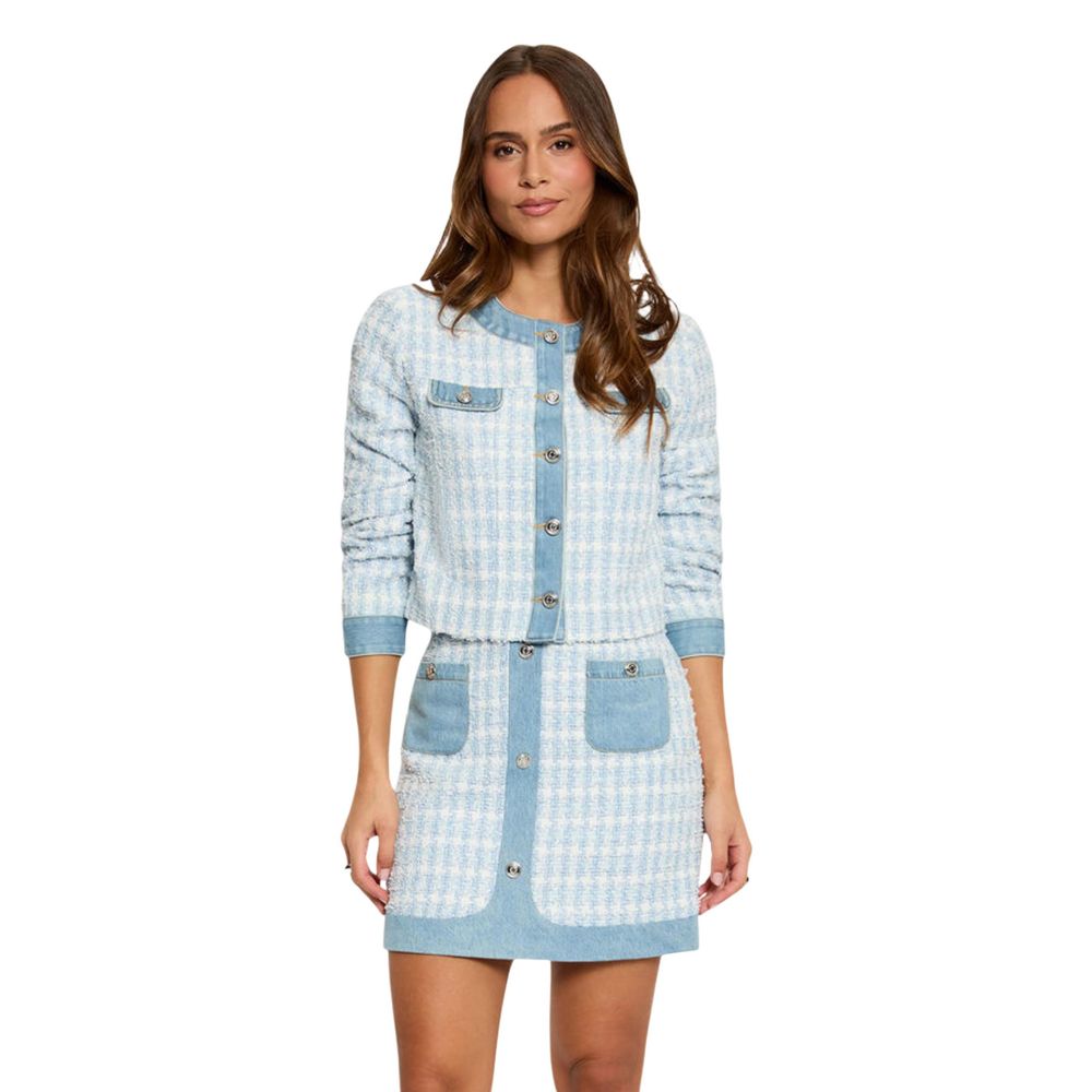 Morgan De Toi Blue Recycled Polyester Blazer