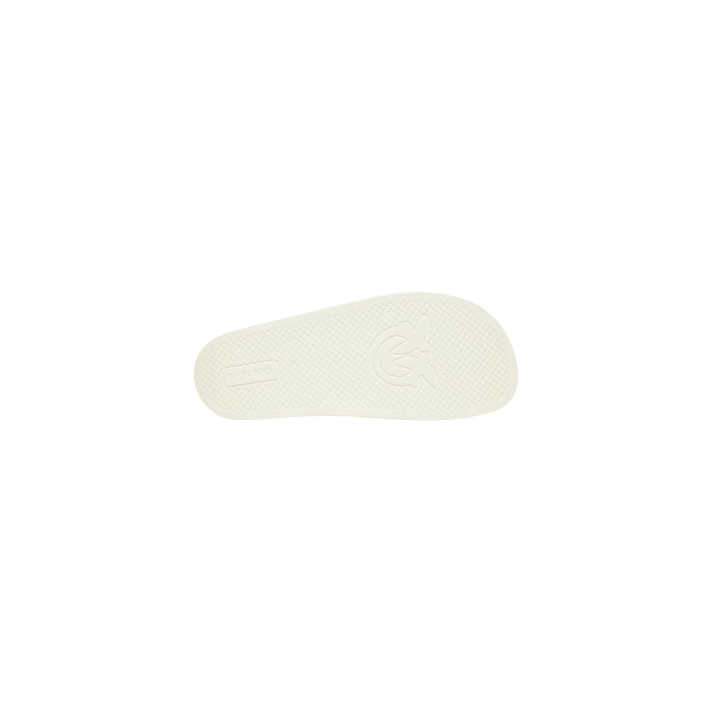 PINKO White Pvc Slippers