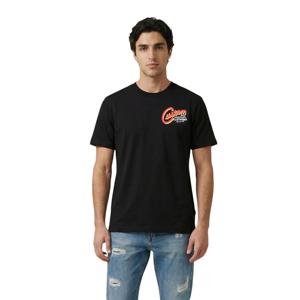 Replay Black Cotton T-Shirt