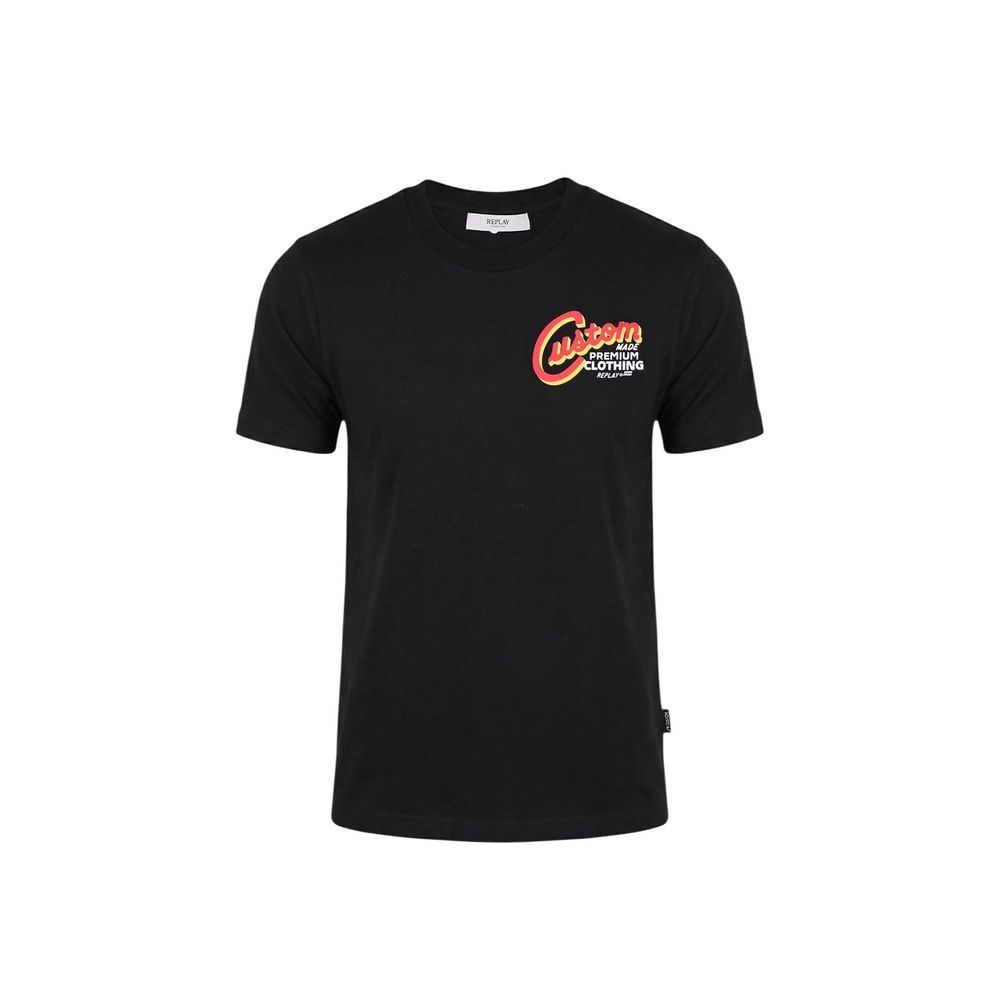 Replay Black Cotton T-Shirt