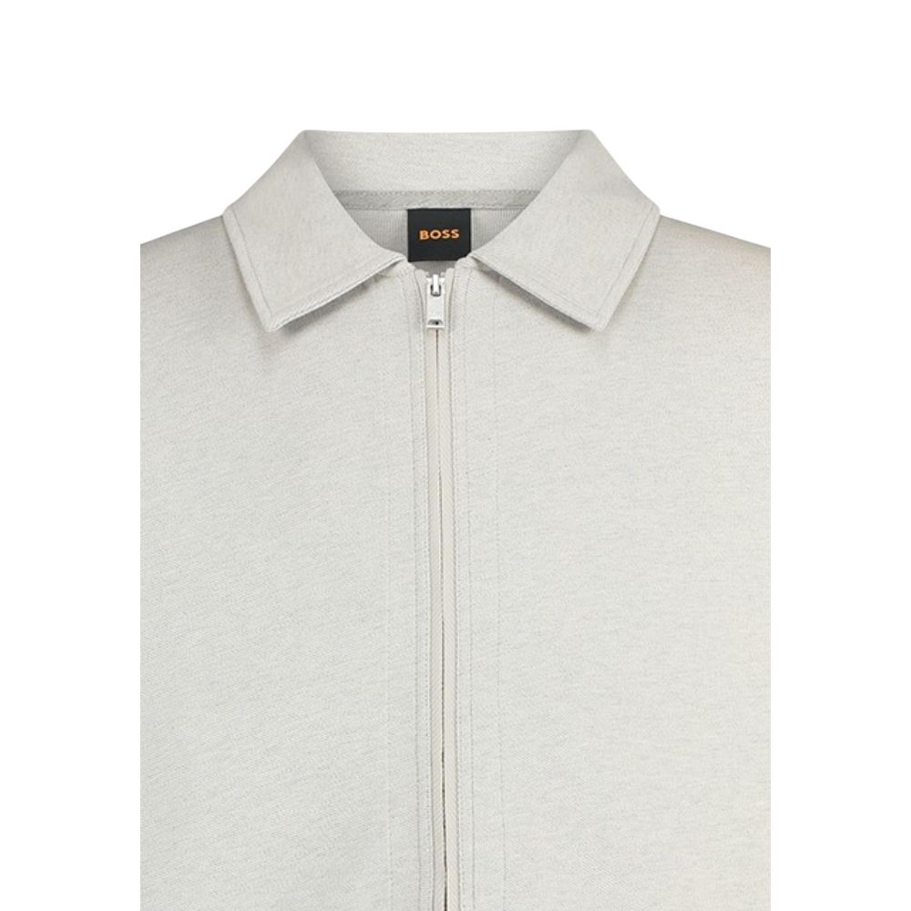 Hugo Boss Gray Cotton Sweatshirt
