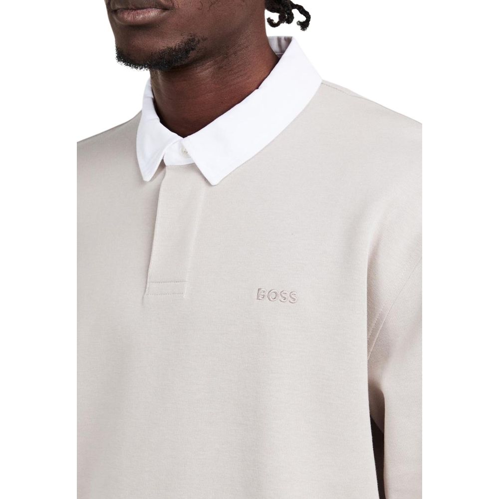Hugo Boss Gray Cotton Polo Shirt