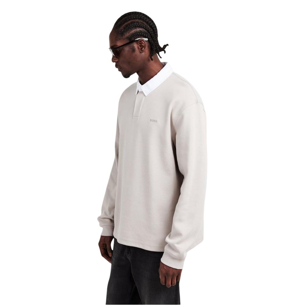 Hugo Boss Gray Cotton Polo Shirt