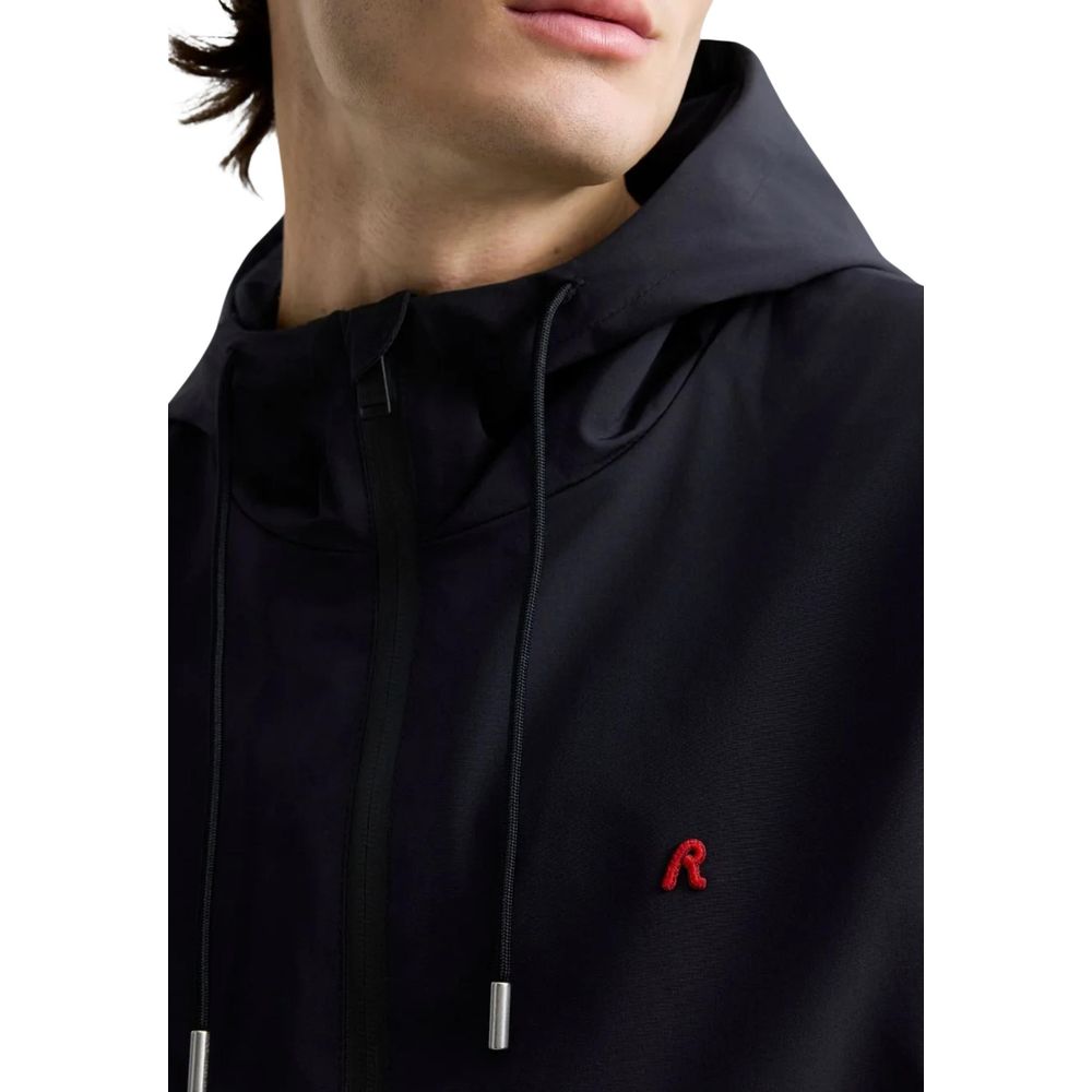 Replay Black Polyester Shell Jacket