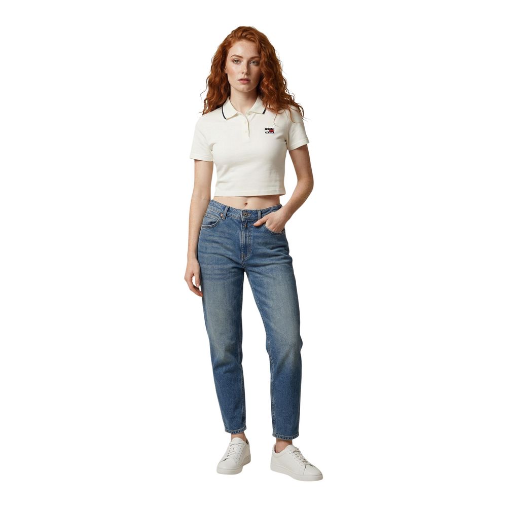 Replay Blue Cotton Relaxed Fit Jeans