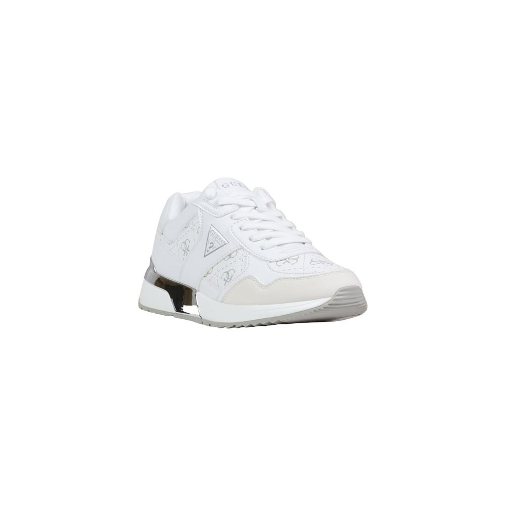 Guess White Leather Chunky Sneakers