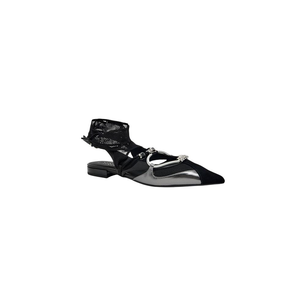 PINKO Black Leather Ballet Flats