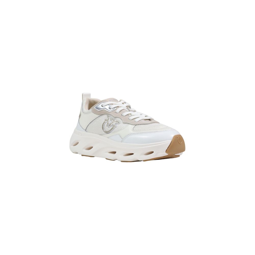 PINKO White Leather Chunky Sneakers