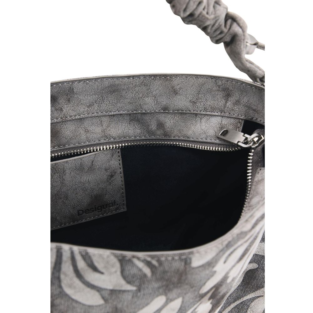 Desigual Gray Cotton Handbag