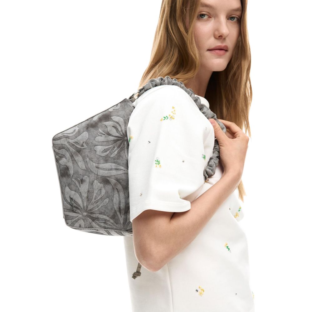 Desigual Gray Cotton Handbag
