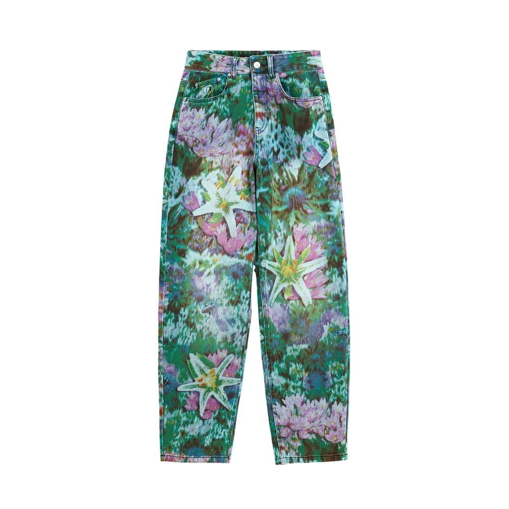 Desigual Blue Cotton Mom Jeans