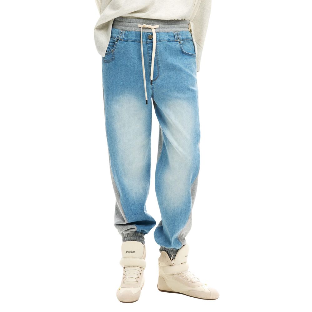 Desigual Light Blue Cotton Mom Jeans