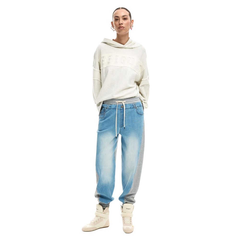 Desigual Light Blue Cotton Mom Jeans
