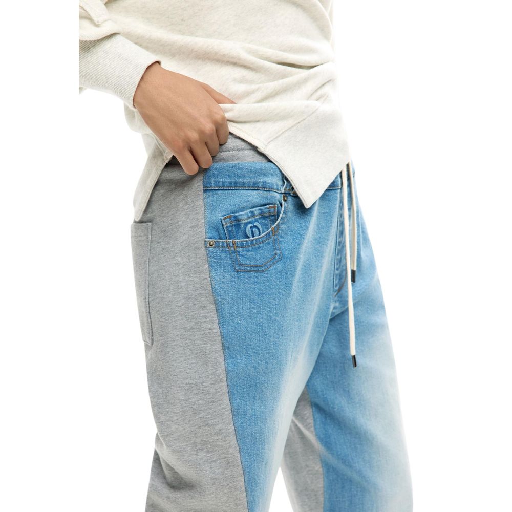 Desigual Light Blue Cotton Mom Jeans