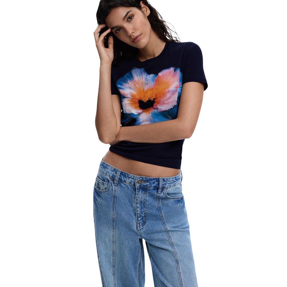 Desigual Blue Cotton T-Shirt