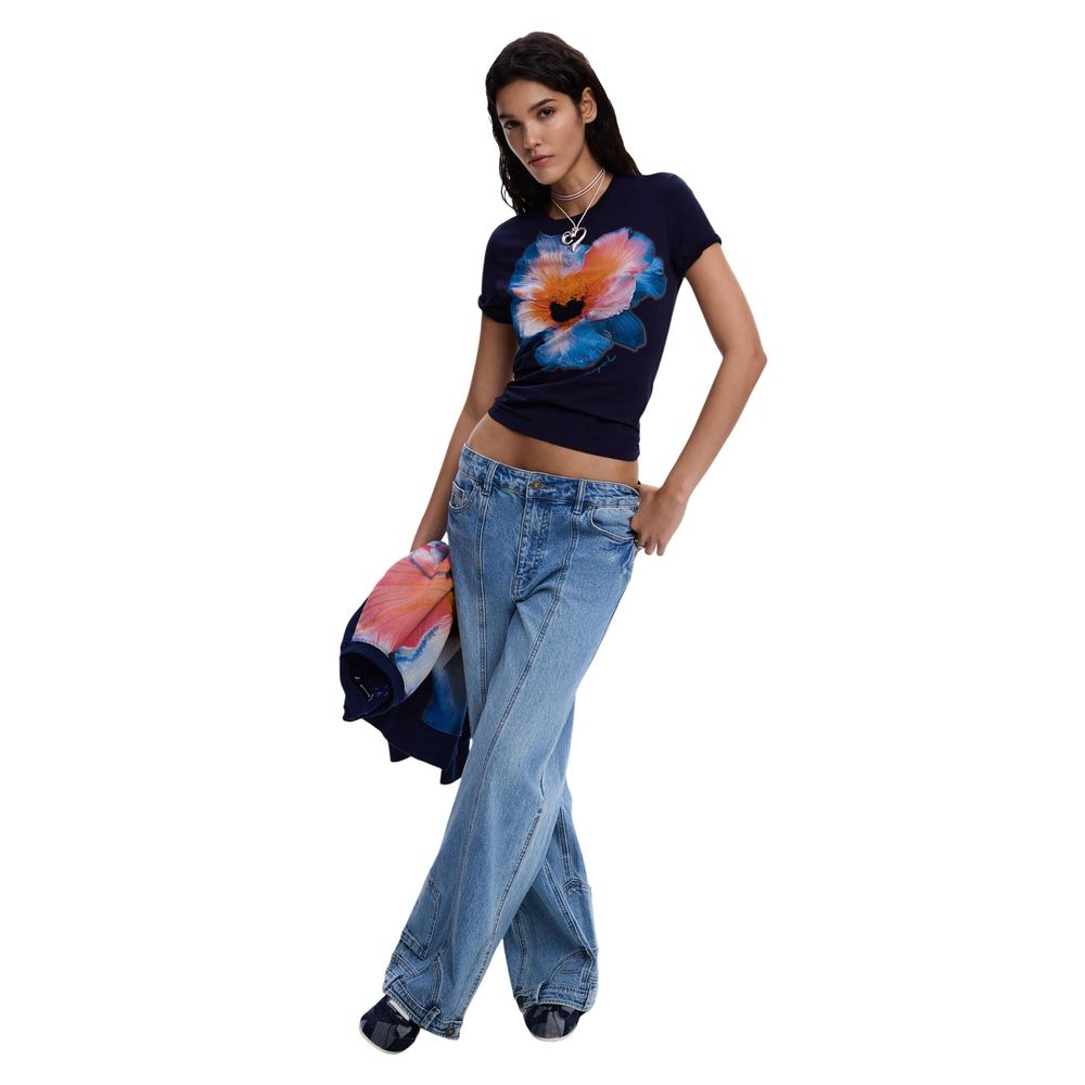 Desigual Blue Cotton T-Shirt