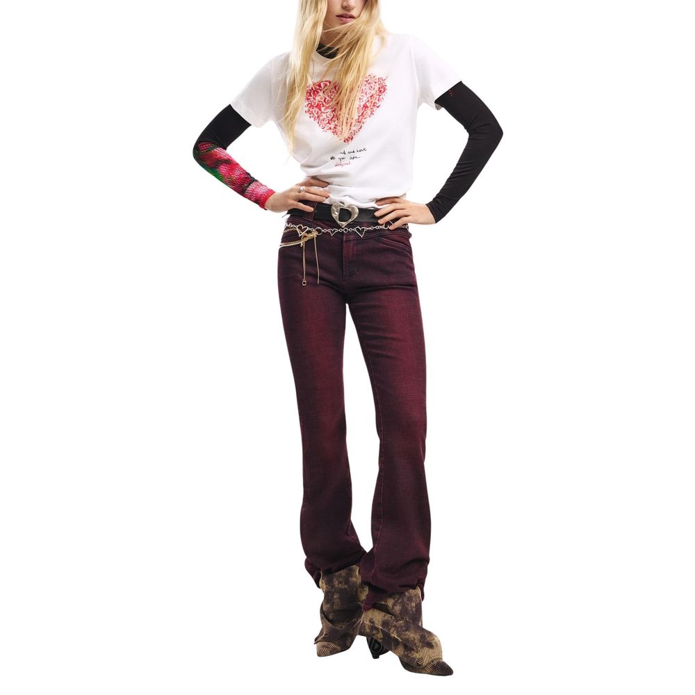 Desigual White Cotton T-Shirt