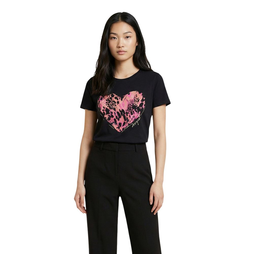 Desigual Black Cotton T-Shirt