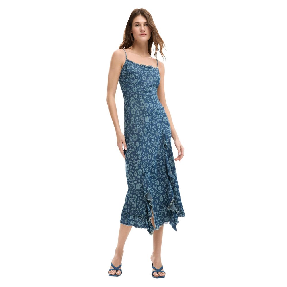 Desigual Blue Lyocell Long Dress