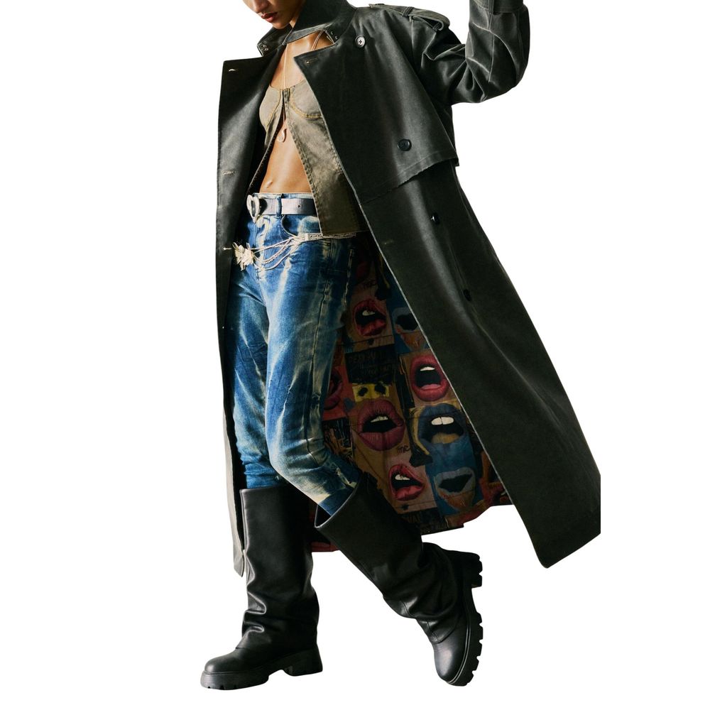 Desigual Gray Polyethylene Coat