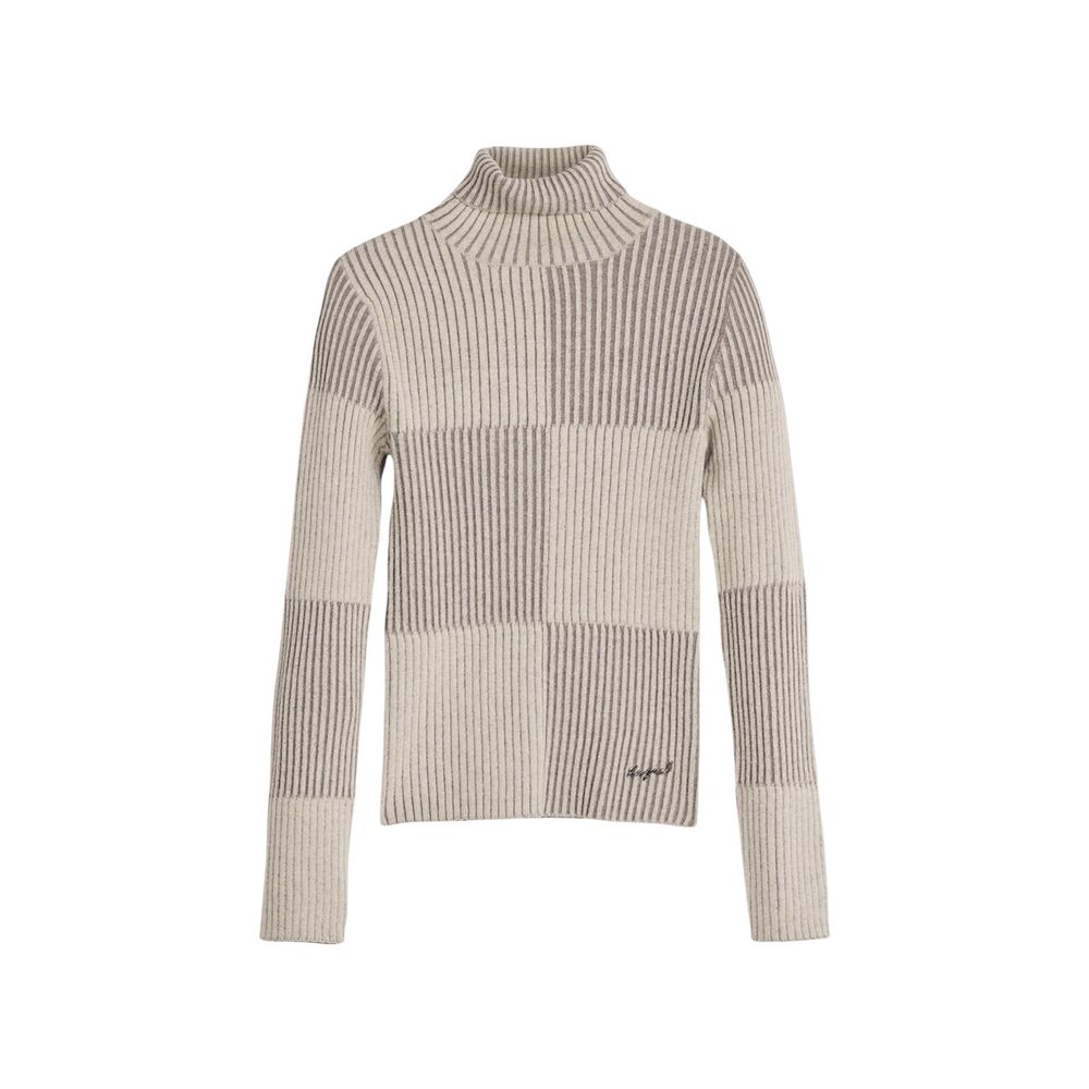Desigual Beige Viscose Turtleneck