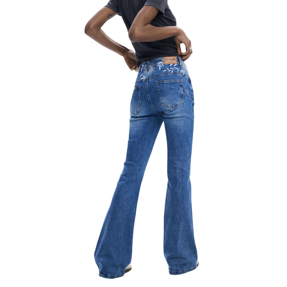 Desigual Light Blue Cotton Mom Jeans