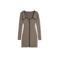 Desigual Brown Viscose Midi Dress