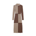 Desigual Brown Cotton Long Dress