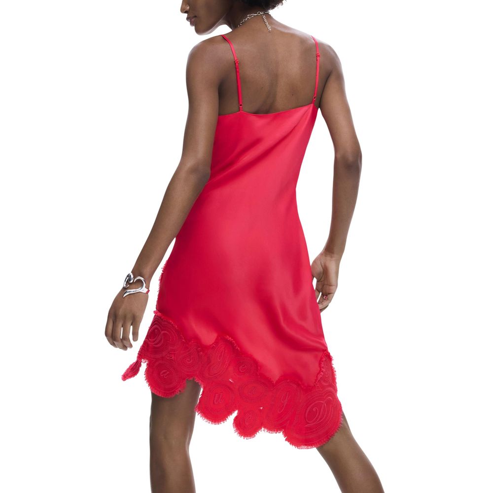 Desigual Pink Viscose Long Dress