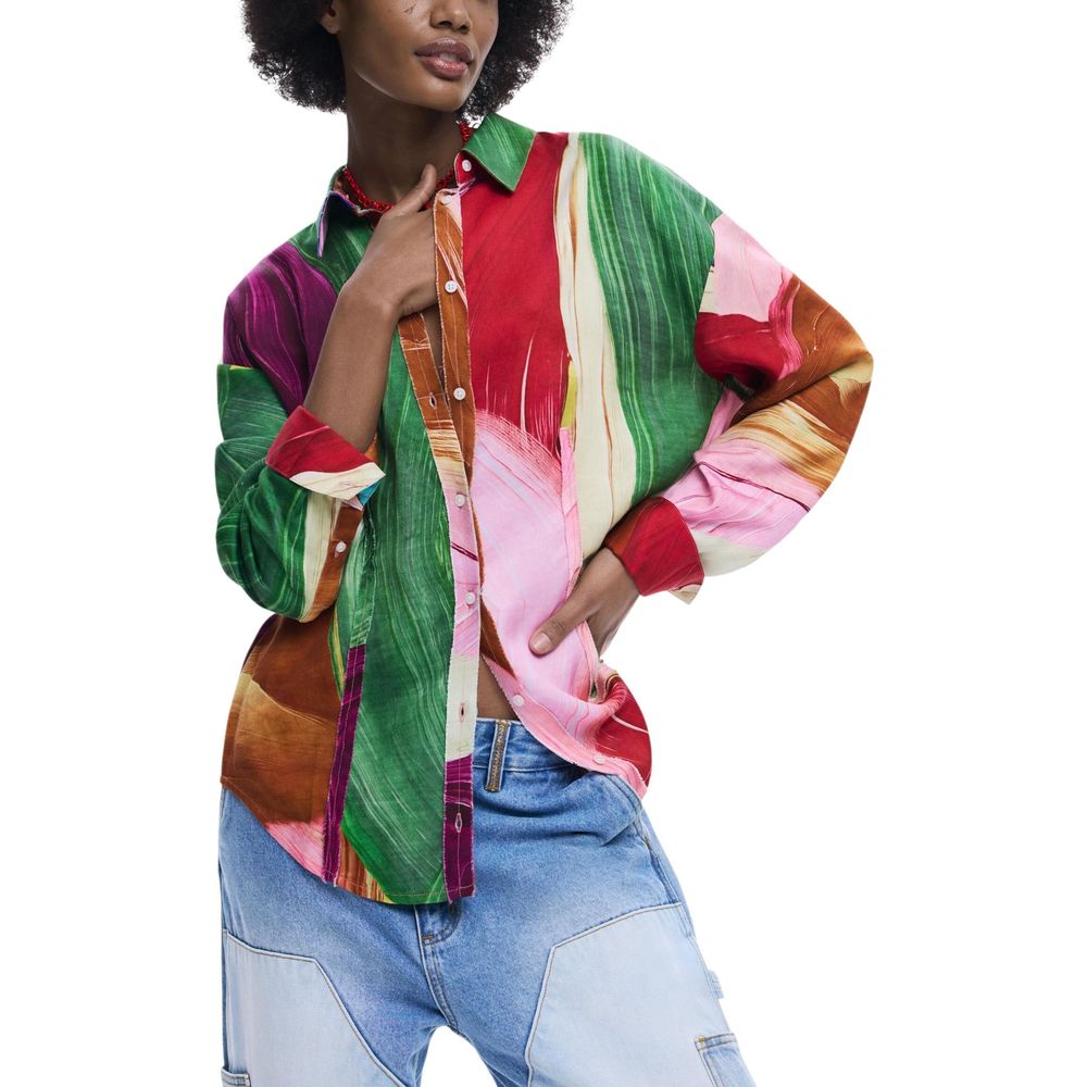 Desigual Bicolor Lyocell Blouse