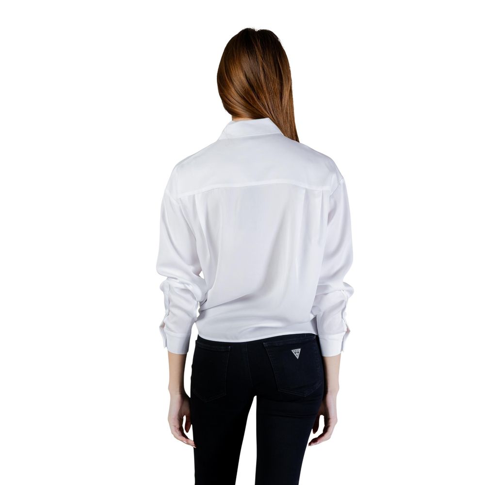 Karl Lagerfeld White Lyocell Blouse