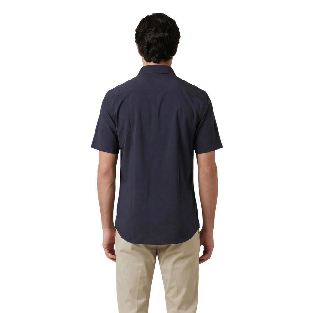 Armani Exchange Blue Polyamide Shortsleeve Shirt
