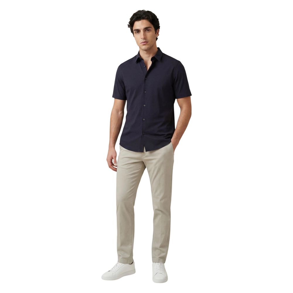 Armani Exchange Blue Polyamide Shortsleeve Shirt