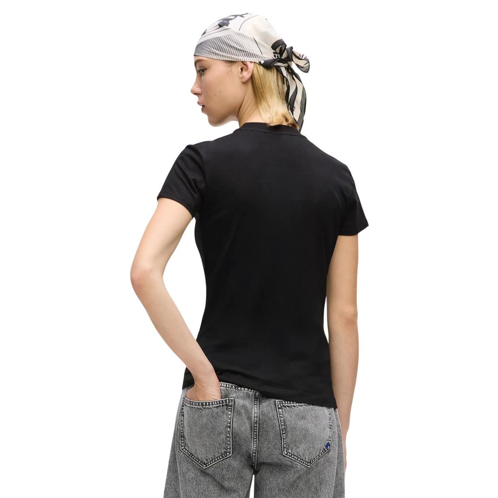 Karl Lagerfeld Black Cotton T-Shirt