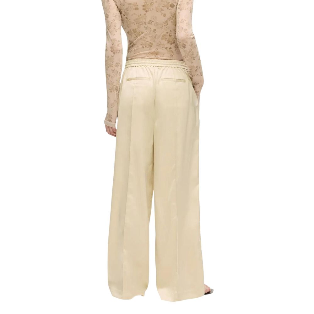Karl Lagerfeld Beige Polyester Joggers (Workout Pants)