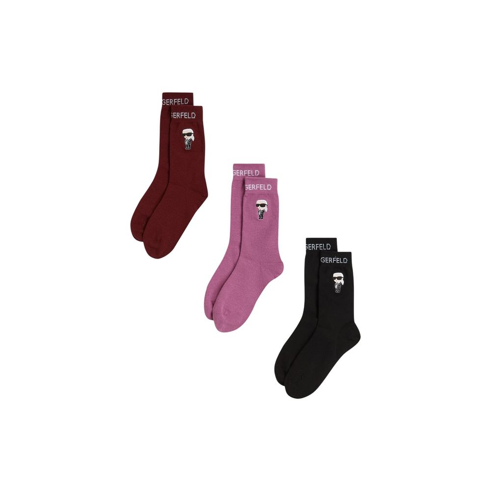 Karl Lagerfeld Pink Cotton Socks