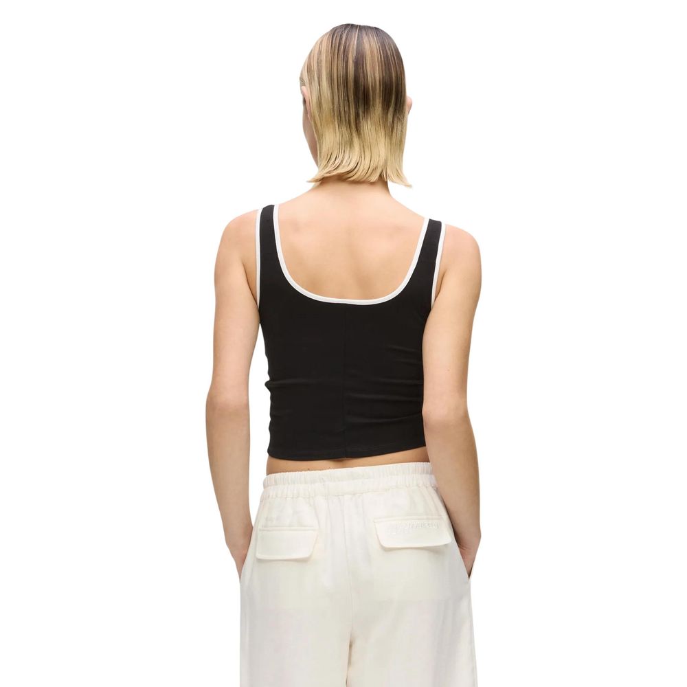 Karl Lagerfeld Black Viscose Top